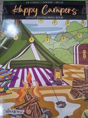 New Happy Camper Advanced Coloring Book